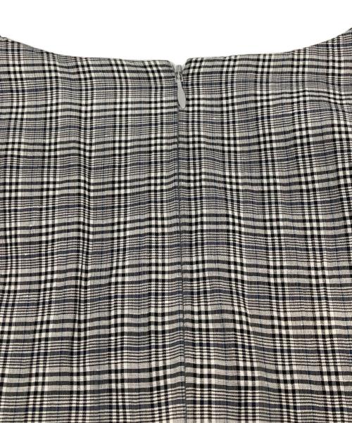 MACKINTOSH PHILOSOPHY（マッキントッシュ フィロソフィー）MACKINTOSH PHILOSOPHY (マッキントッシュ フィロソフィー) リネン混チェックワンピース グレー サイズ:Mの古着・服飾アイテム