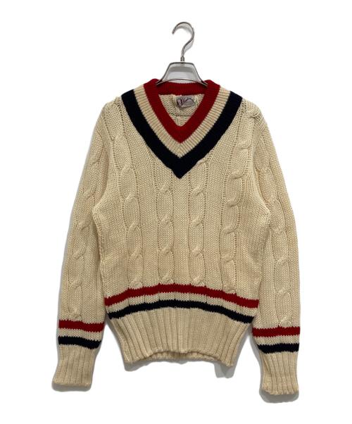 KINGSTONE（キングストーン）KINGSTONE (キングストーン) ヴィンテージチルデンセーター ベージュ サイズ:SM相当の古着・服飾アイテム