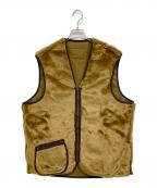 Barbourバブアー）の古着「フロントジップ ファー ライナー ベスト」｜ベージュ