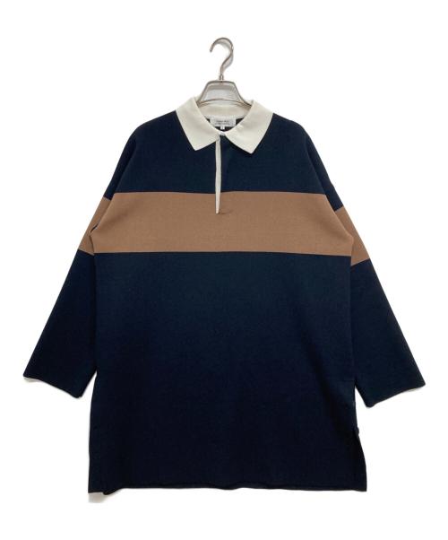 ARPEGE STORY（アルページュストーリー）ARPEGE STORY (アルページュストーリー) ラガーニットワンピース ネイビー サイズ:2（M程度）の古着・服飾アイテム