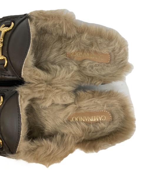 Caminando（カミナンド）Caminando (カミナンド) GOLD BIT MULES ブラウン サイズ:9（24.5-25cm）の古着・服飾アイテム