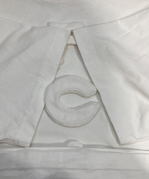 FenG CHen WANG（フェンチェンワン）FENG CHEN WANG (フェンチェンワン) 3DロゴTシャツ ホワイト サイズ:Lの古着・服飾アイテム