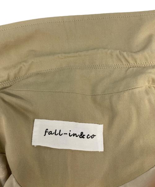 fall-in&co（フォーリン アンド コー）fall-in&co (フォーリン アンド コー) ステンカラーコート ベージュ サイズ:表記なしの古着・服飾アイテム
