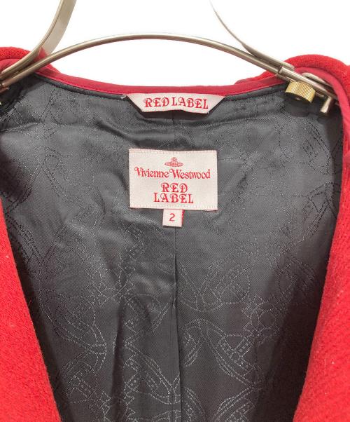 Vivienne Westwood RED LABEL（ヴィヴィアンウエストウッドレッドレーベル）Vivienne Westwood RED LABEL (ヴィヴィアンウエストウッドレッドレーベル) トグルボタンダッフルコート レッド サイズ:2の古着・服飾アイテム
