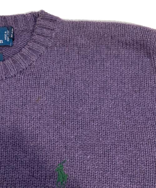POLO RALPH LAUREN（ポロ・ラルフローレン）POLO RALPH LAUREN (ポロ・ラルフローレン) コットンニット パープル サイズ:Mの古着・服飾アイテム