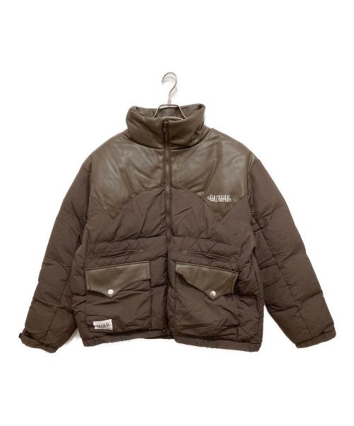 BADWAY（バッドウェイ）BADWAY (バッドウェイ) Western leather down jacket ブラウン サイズ:Lの古着・服飾アイテム