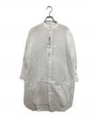 LE GLAZIKル グラジック）の古着「コットンリネンシャツワンピース」｜ホワイト