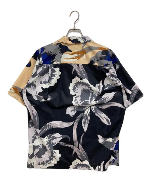 NOMA t.d.（ノーマティーディー）NOMA t.d. (ノーマティーディー) JOURNAL STANDARD relume (ジャーナルスタンダード レリューム) オープンカラーシャツ ブラック×ベージュ サイズ:Mの古着・服飾アイテム