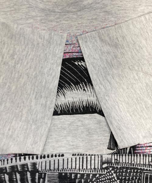 M.C.Escher（マウリッツ・コルネリス・エッシャー）M.C.Escher (マウリッツ・コルネリス・エッシャー) MANY FACE TEE グレー サイズ:L (42-44)の古着・服飾アイテム