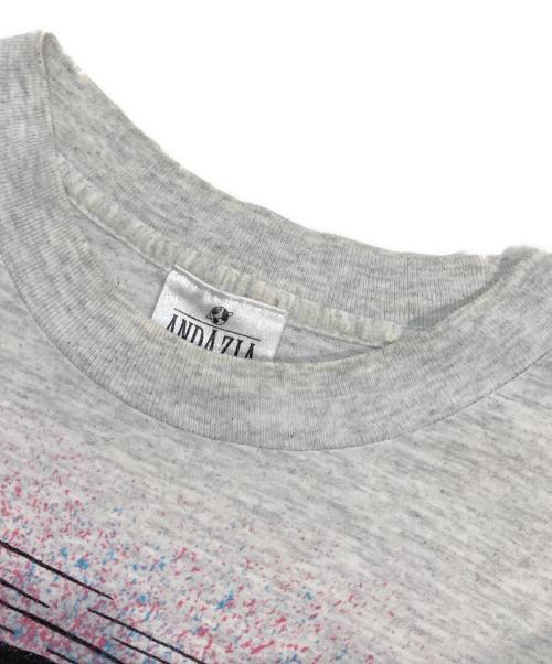 M.C.Escher（マウリッツ・コルネリス・エッシャー）M.C.Escher (マウリッツ・コルネリス・エッシャー) MANY FACE TEE グレー サイズ:L (42-44)の古着・服飾アイテム