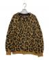 TOWN CRAFT（タウンクラフト）の古着「レオパードモヘヤタッチリタックスカーディガン」｜ブラウン