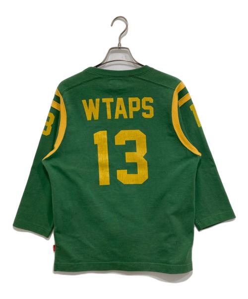 WTAPS（ダブルタップス）WTAPS (ダブルタップス) フットボールTシャツ グリーン サイズ:Mの古着・服飾アイテム
