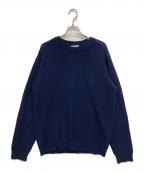 LACOSTEラコステ）の古着「ミドルゲージミリタリーニットセーター」｜ネイビー