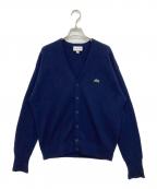 LACOSTEラコステ）の古着「ガーター編みVネックカーディガン」｜ネイビー