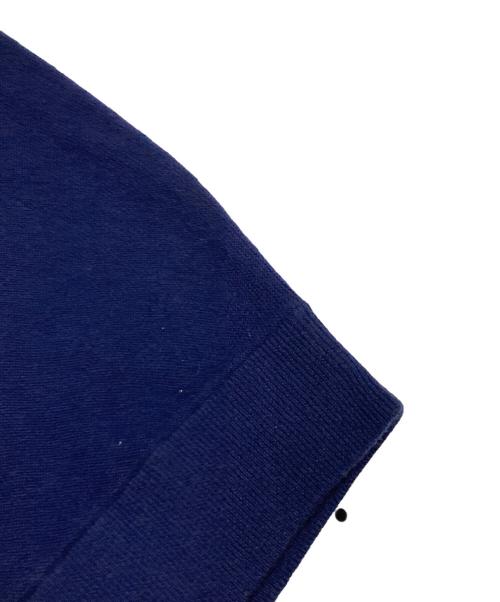 LACOSTE（ラコステ）LACOSTE (ラコステ) ガーター編みVネックカーディガン ネイビー サイズ:Mの古着・服飾アイテム