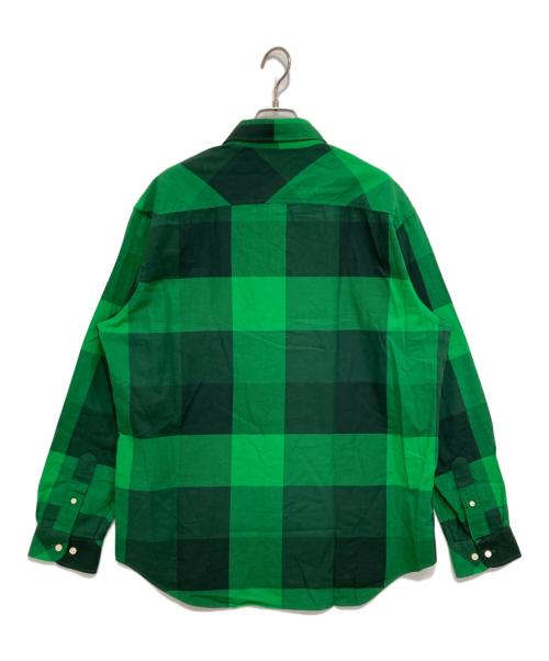 LACOSTE LIVE（ラコステライブ）LACOSTE LIVE (ラコステライブ) チェッカーコットンシャツジャケット グリーン サイズ:Mの古着・服飾アイテム