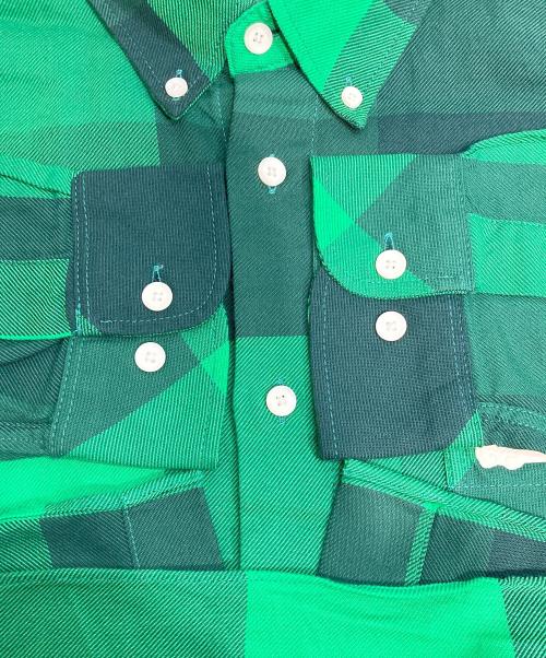 LACOSTE LIVE（ラコステライブ）LACOSTE LIVE (ラコステライブ) チェッカーコットンシャツジャケット グリーン サイズ:Mの古着・服飾アイテム