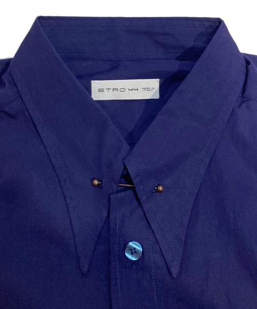 ETRO（エトロ）ETRO (エトロ) ピン付シャツ パープル サイズ:44 (XL相当)の古着・服飾アイテム