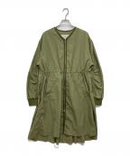 RAY BEAMSレイ ビームス）の古着「バックタッククルーネックジップコート」｜カーキ