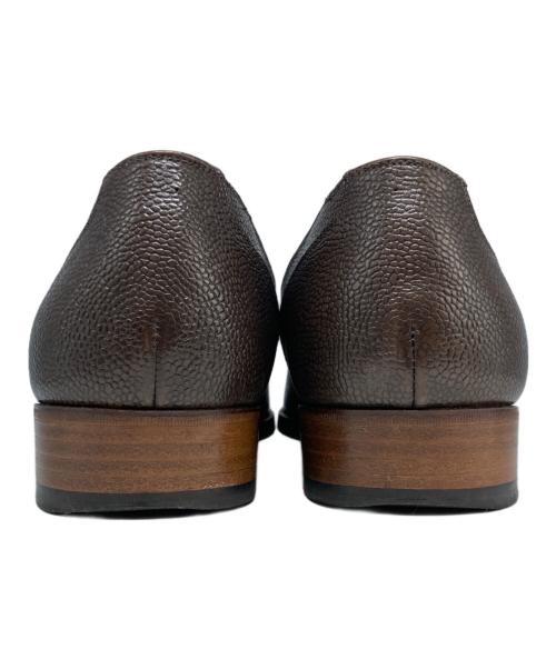 Post Production（ポストプロダクション）POST PRODUCTION (ポストプロダクション) レザースリッポン ブラウン サイズ:7(27.5cm相当)の古着・服飾アイテム