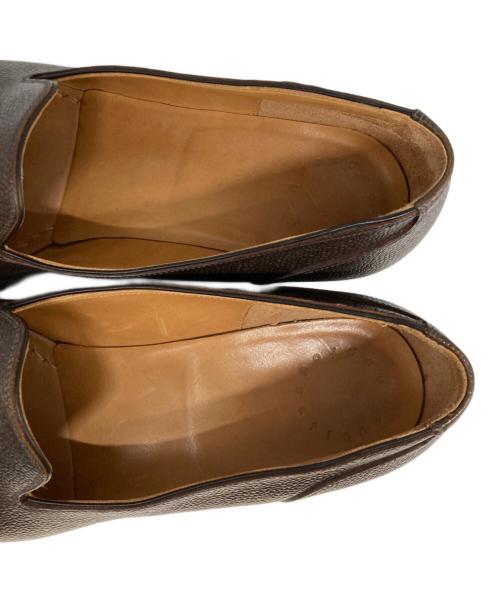 Post Production（ポストプロダクション）POST PRODUCTION (ポストプロダクション) レザースリッポン ブラウン サイズ:7(27.5cm相当)の古着・服飾アイテム