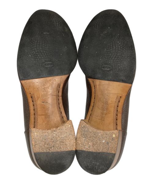 Post Production（ポストプロダクション）POST PRODUCTION (ポストプロダクション) レザースリッポン ブラウン サイズ:7(27.5cm相当)の古着・服飾アイテム