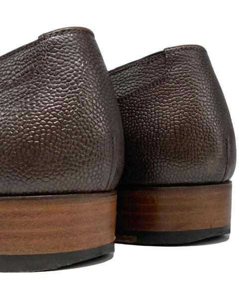 Post Production（ポストプロダクション）POST PRODUCTION (ポストプロダクション) レザースリッポン ブラウン サイズ:7(27.5cm相当)の古着・服飾アイテム