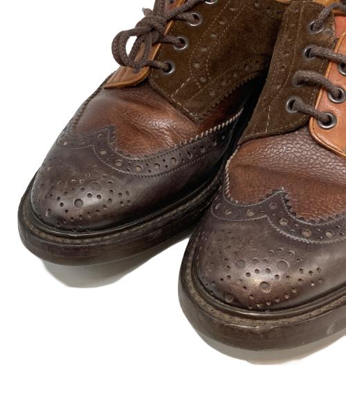 Tricker's（トリッカーズ）Tricker's (トリッカーズ) NEPENTHES (ネペンテス) クレイジーパターンウィングチップシューズ ブラウン サイズ:UK8(27.5cm相当)の古着・服飾アイテム