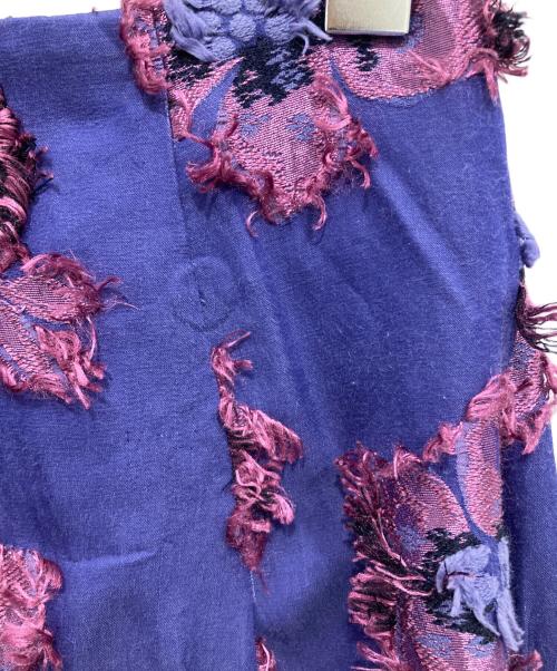 Diagram（ダイアグラム）Diagram (ダイアグラム) フリンジ フラワージャガード フレアスカート パープル サイズ:36の古着・服飾アイテム