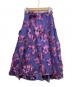 Diagram（ダイアグラム）の古着「フリンジ フラワージャガード フレアスカート」｜パープル
