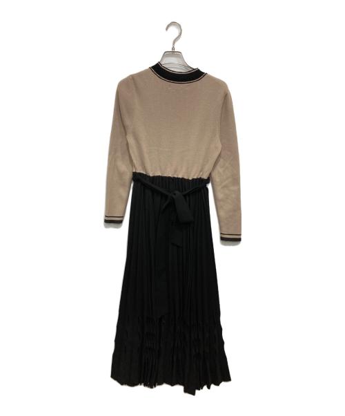 HER LIP TO（ハーリップトゥ）Her lip to (ハーリップトゥ) Saint Honore Long Dress ベージュ×ブラック サイズ:Mの古着・服飾アイテム