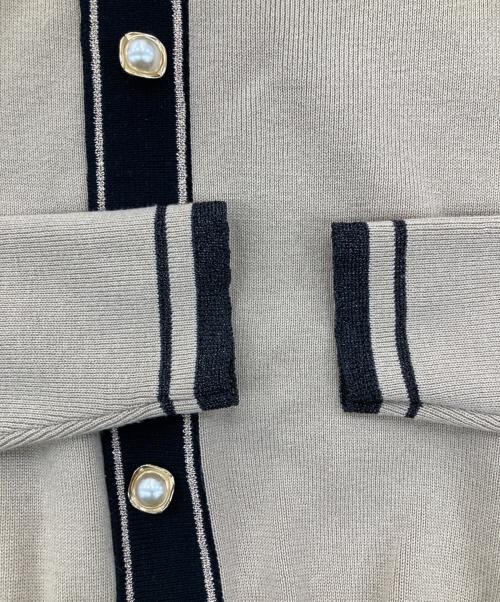 HER LIP TO（ハーリップトゥ）Her lip to (ハーリップトゥ) Saint Honore Long Dress ベージュ×ブラック サイズ:Mの古着・服飾アイテム