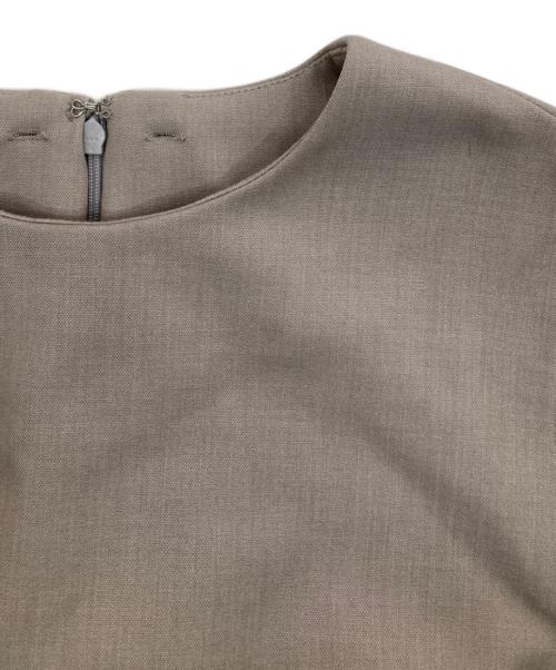 CELFORD（セルフォード）CELFORD (セルフォード) 裾ファー切替Aラインワンピース ベージュ サイズ:Mの古着・服飾アイテム