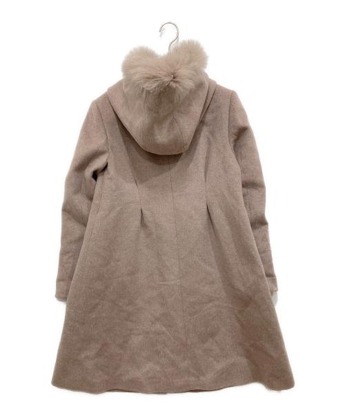 RUIRUE BOUTIQUE（ルイルエブティック）RUIRUE BOUTIQUE (ルイルエブティック) フォックスファー付バイカラーフードウールコート ベージュ サイズ:L 未使用品の古着・服飾アイテム