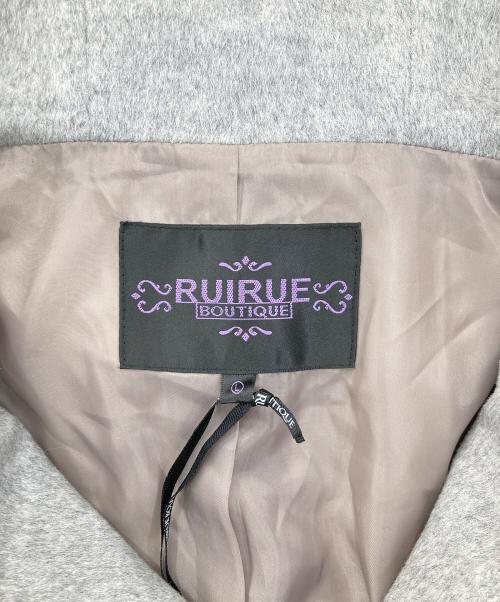 RUIRUE BOUTIQUE（ルイルエブティック）RUIRUE BOUTIQUE (ルイルエブティック) フォックスファー付バイカラーフードウールコート ベージュ サイズ:L 未使用品の古着・服飾アイテム