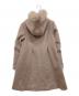 RUIRUE BOUTIQUE (ルイルエブティック) フォックスファー付バイカラーフードウールコート ベージュ サイズ:L 未使用品：5000円