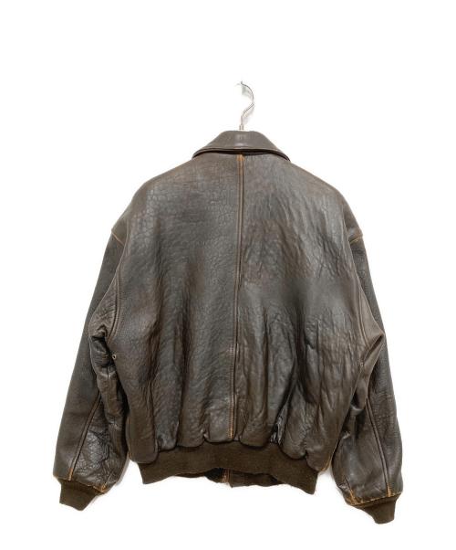 AVIREX（アヴィレックス）AVIREX (アヴィレックス) A-2レザーフライトジャケット ブラウン サイズ:Sの古着・服飾アイテム