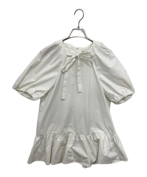 OHGA（オオガ）OHGA (オオガ) リボンタイチュニックブラウス ホワイト サイズ:Freeの古着・服飾アイテム