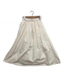 MW（エムダブリュー）の古着「TAFFETA TUCK VOLUME SKIRT」｜アイボリー