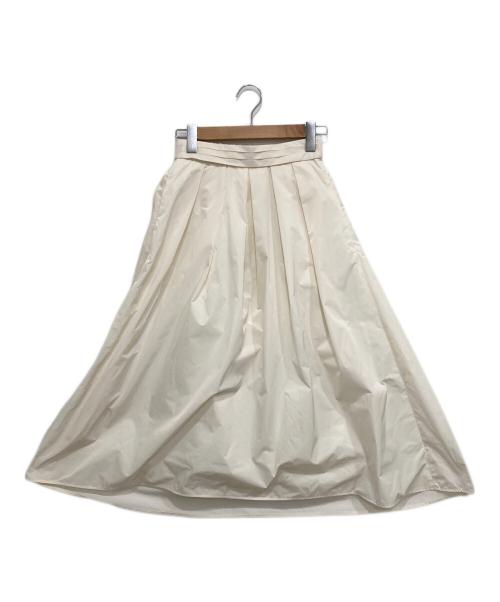 MW（エムダブリュー）MW (エムダブリュー) TAFFETA TUCK VOLUME SKIRT アイボリー サイズ:S (36)の古着・服飾アイテム