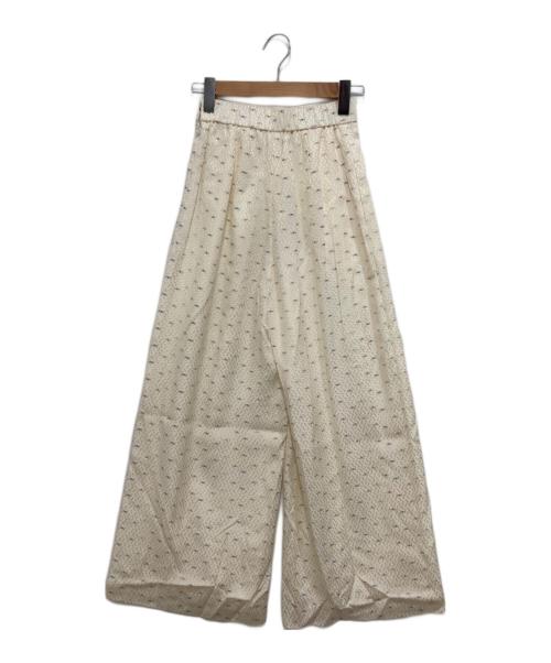 yori shirocon（ヨリ シロコン）yori shirocon (ヨリ シロコン) ラメチップバギーパンツ アイボリー サイズ:S (36)の古着・服飾アイテム