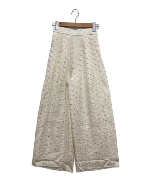 yori shirocon（ヨリ シロコン）yori shirocon (ヨリ シロコン) ラメチップバギーパンツ アイボリー サイズ:S (36)の古着・服飾アイテム