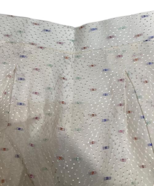 yori shirocon（ヨリ シロコン）yori shirocon (ヨリ シロコン) ラメチップバギーパンツ アイボリー サイズ:S (36)の古着・服飾アイテム