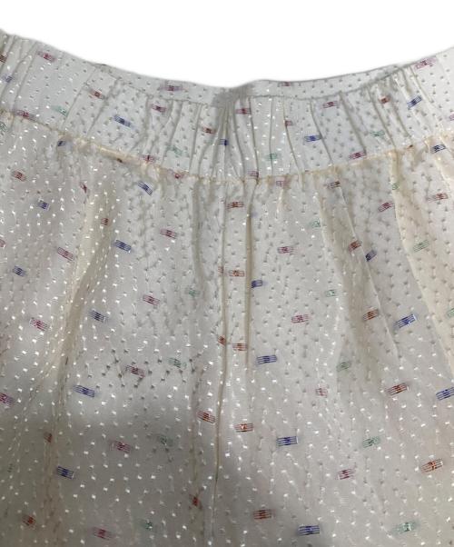 yori shirocon（ヨリ シロコン）yori shirocon (ヨリ シロコン) ラメチップバギーパンツ アイボリー サイズ:S (36)の古着・服飾アイテム