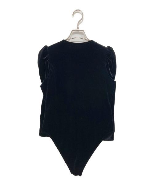 BORDERS at BALCONY（ボーダーズアットバルコニー）BORDERS AT BALCONY (ボーダーズアットバルコニー) WEEKEND BISHOP SLEEVE TOP ブラック サイズ:M(36）の古着・服飾アイテム