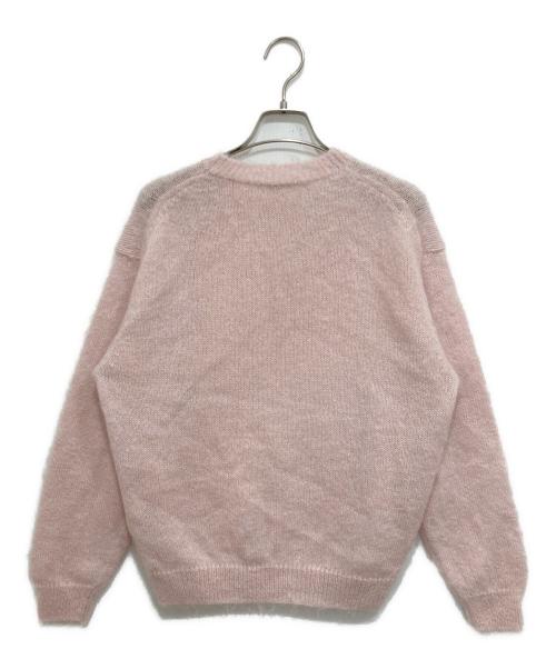 AURALEE（オーラリー）AURALEE (オーラリー) BRUSHED SUPER KID MOHAIR KNIT P/O ピンクの古着・服飾アイテム