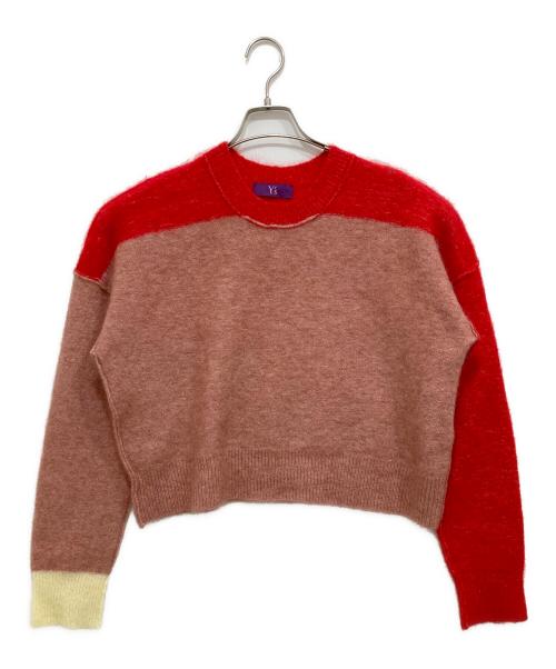 TAKESHI KOSAKA by Y's Pink Label（タケシコウサカ バイ ワイズピンクレーベル）TAKESHI KOSAKA by Y's Pink Label (タケシコウサカ バイ ワイズピンクレーベル) マルチパターンニット レッド サイズ:Sの古着・服飾アイテム