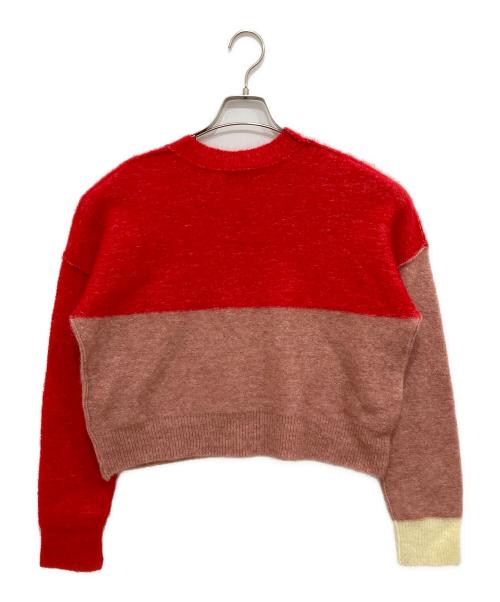 TAKESHI KOSAKA by Y's Pink Label（タケシコウサカ バイ ワイズピンクレーベル）TAKESHI KOSAKA by Y's Pink Label (タケシコウサカ バイ ワイズピンクレーベル) マルチパターンニット レッド サイズ:Sの古着・服飾アイテム