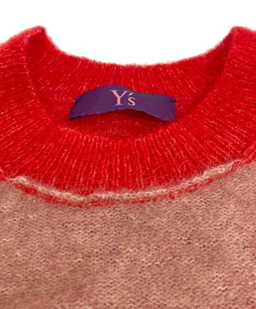 TAKESHI KOSAKA by Y's Pink Label（タケシコウサカ バイ ワイズピンクレーベル）TAKESHI KOSAKA by Y's Pink Label (タケシコウサカ バイ ワイズピンクレーベル) マルチパターンニット レッド サイズ:Sの古着・服飾アイテム