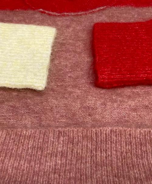 TAKESHI KOSAKA by Y's Pink Label（タケシコウサカ バイ ワイズピンクレーベル）TAKESHI KOSAKA by Y's Pink Label (タケシコウサカ バイ ワイズピンクレーベル) マルチパターンニット レッド サイズ:Sの古着・服飾アイテム